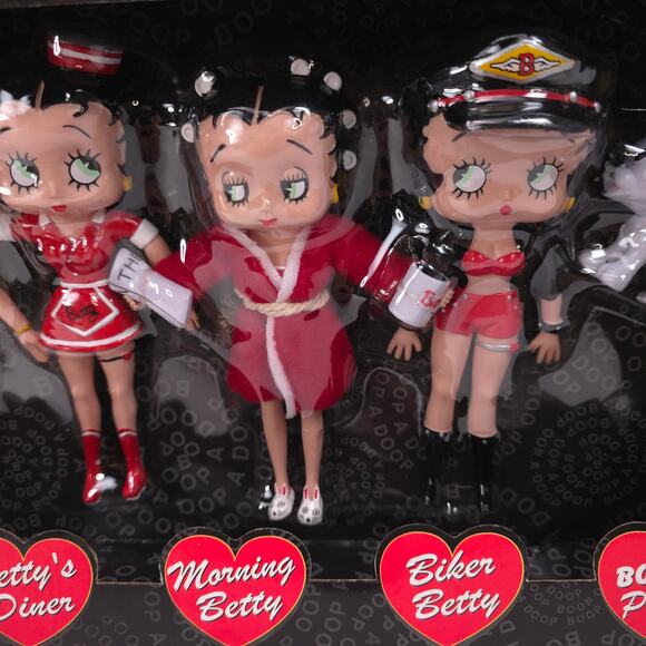Betty Boop Limited Boop-oop-edition Bendable Figure Set Classic Diner Morning - Picture 3 of 13